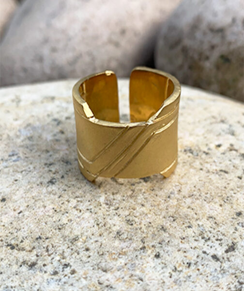 ANILLO EN LIGA CON BAÑO DE ORO 24K